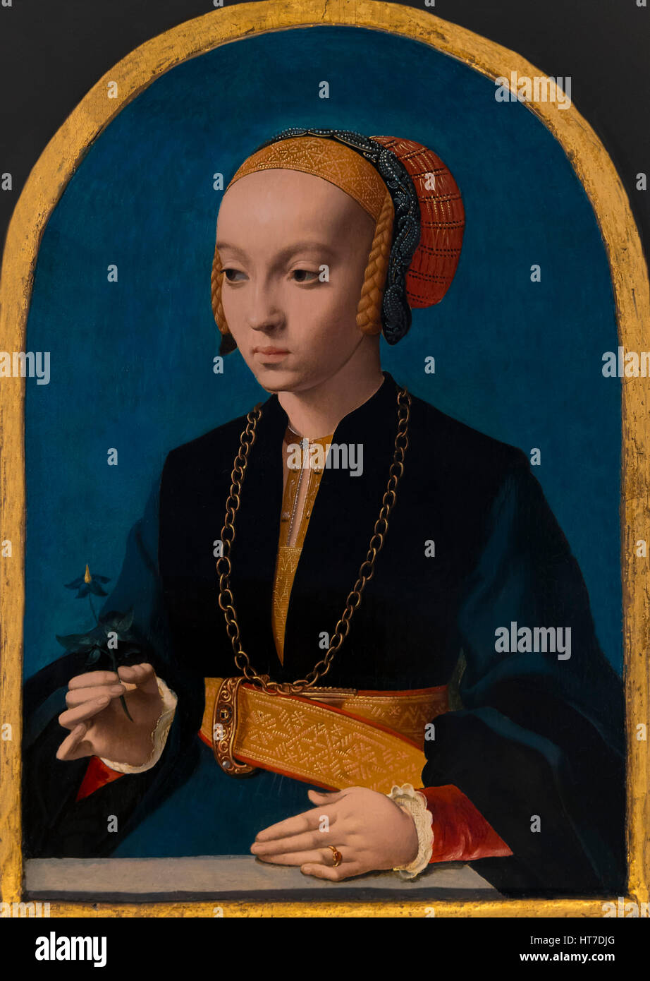 Retrato de Isabel Bellinghausen, por Bartholomaeus Bruyn el Viejo, circa 1538, Royal Galería de Arte, Museo Mauritshuis, La Haya, Países Bajos, EURO Foto de stock