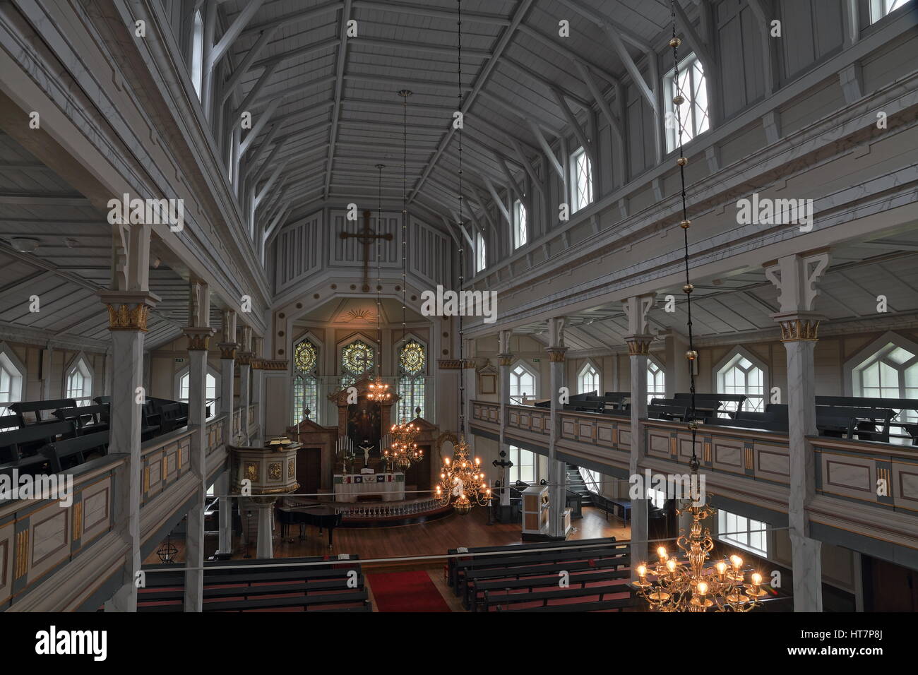 Dentro de la Iglesia Stensele, Suecia Foto de stock