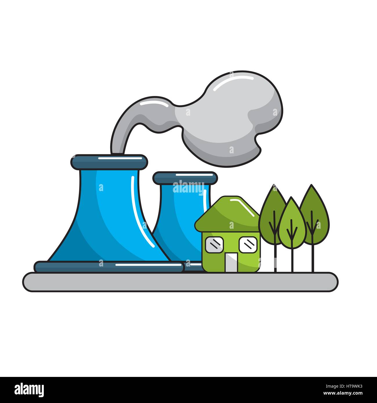 Salvar El Planeta De La Contaminacion De Las Fabricas Icono Imagen Vector De Stock Alamy