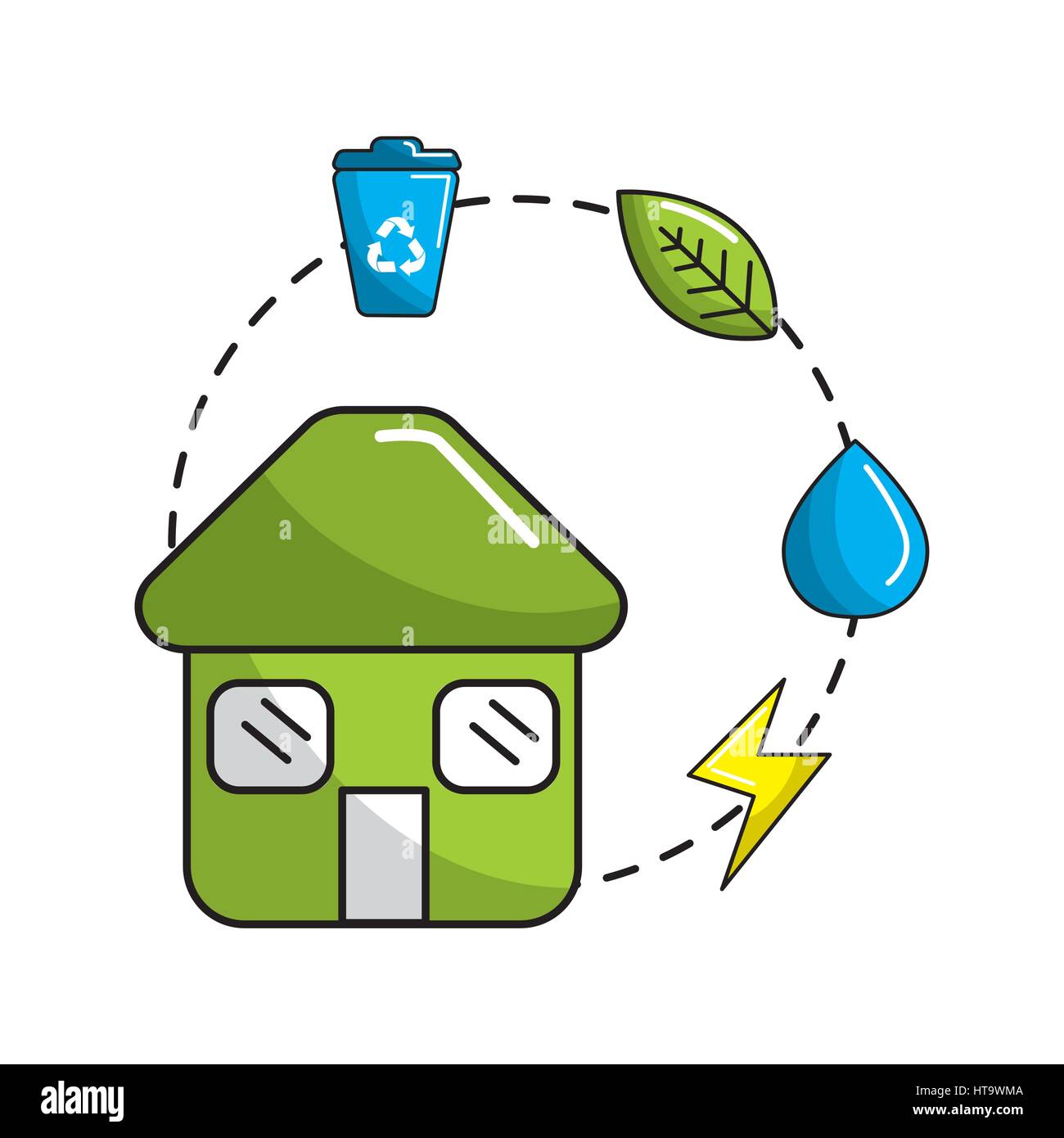 Reducir, reutilizar y reciclar el icono Imagen Vector de stock - Alamy