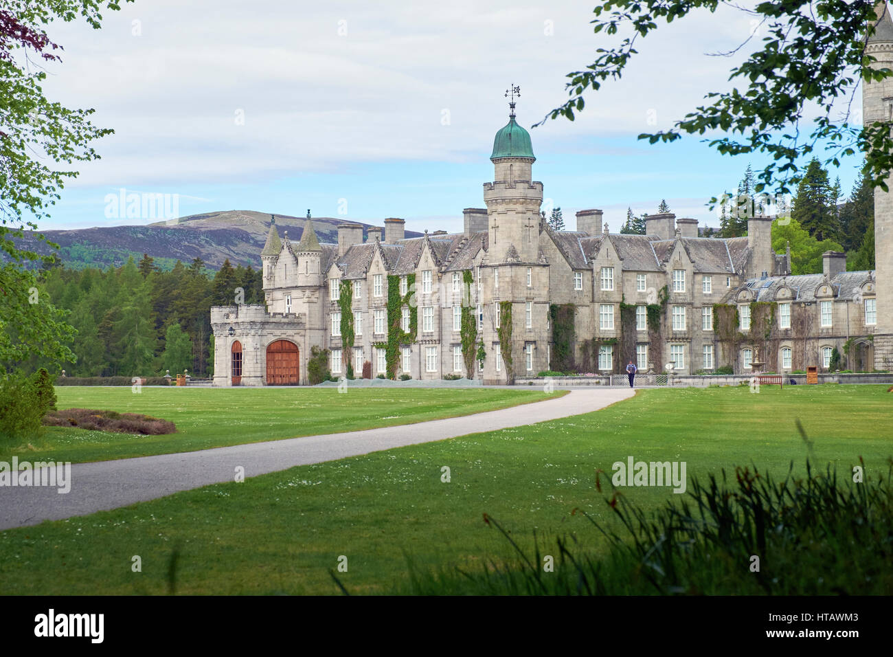 El castillo de Balmoral Estate, aberdeenshire, al Noreste de Highlands Escocesas. Foto de stock