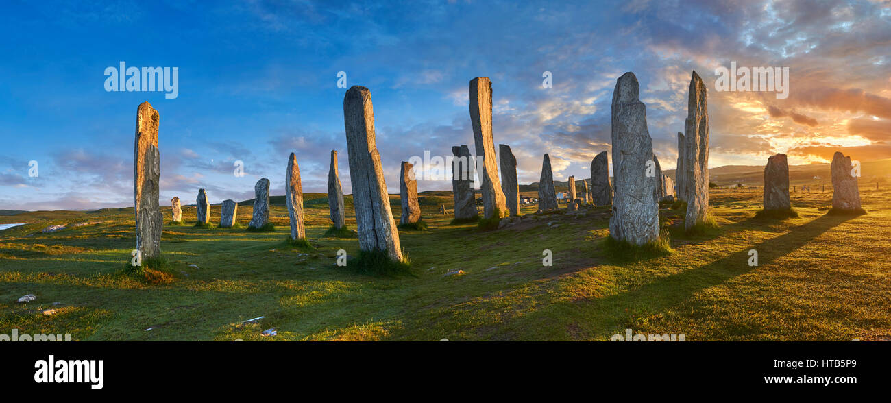 Standing Stones megalítico de Callanish en la isla de Lewis, Escocia Foto de stock