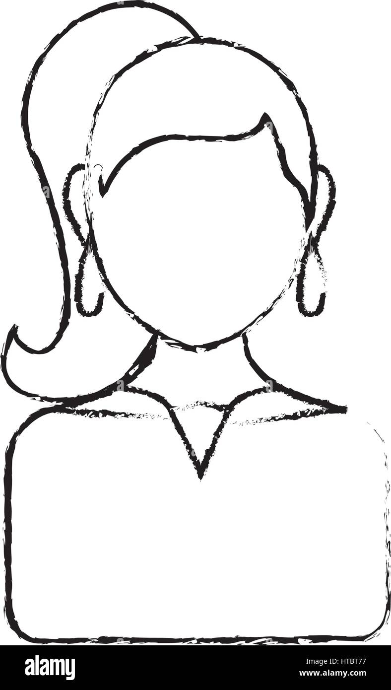 Perfil de la mujer sin rostro Imagen Vector de stock - Alamy