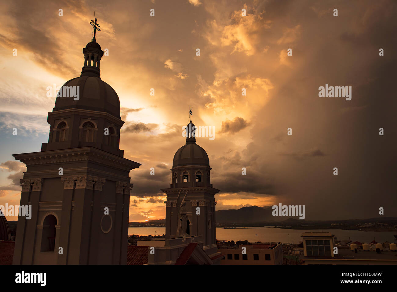 Catedral de Santiago de Cuba Foto de stock