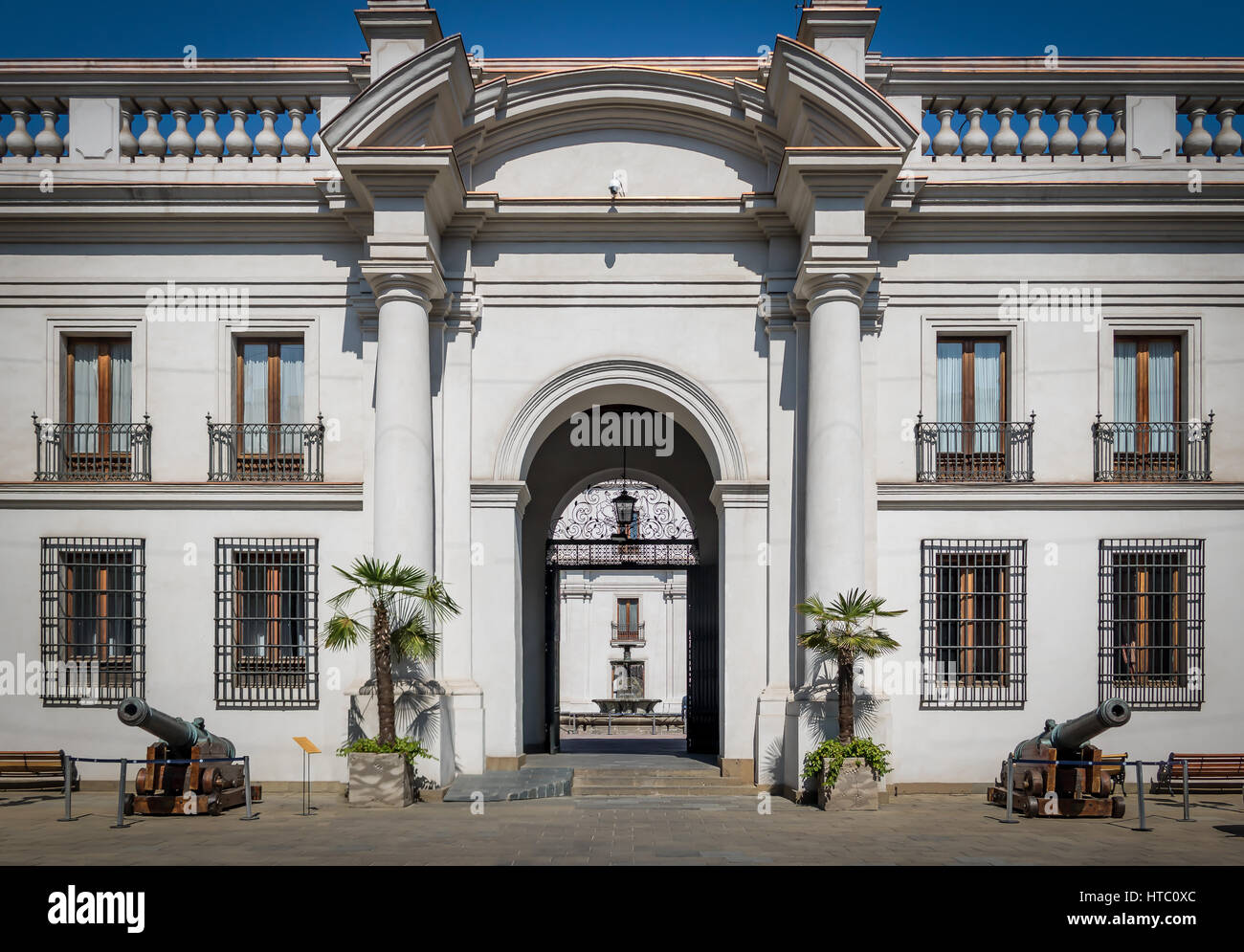 Vista interna de La Moneda Presidential Palace - Santiago - Chile Foto de stock