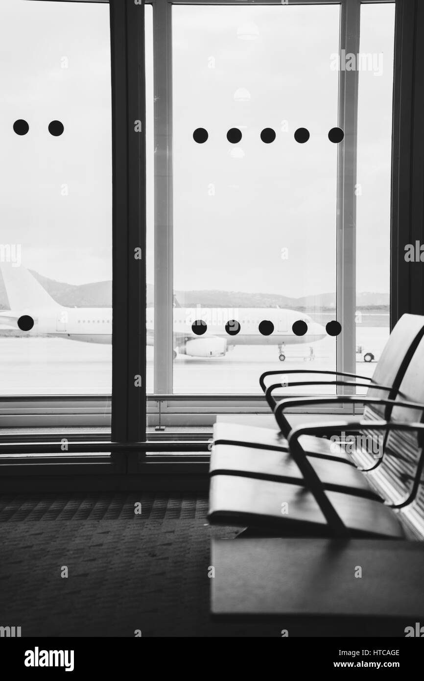 Terminal Del Aeropuerto Vac a Sala De Espera Con Sillas En El