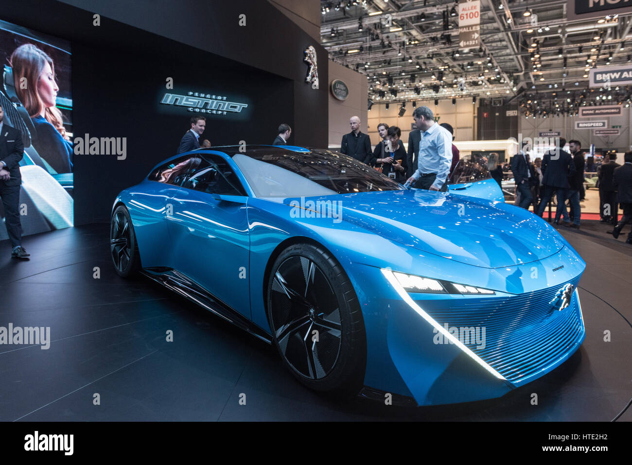 Instinto de Peugeot concept car en el Salón de Ginebra, Suiza internacional coches y motor show Foto de stock
