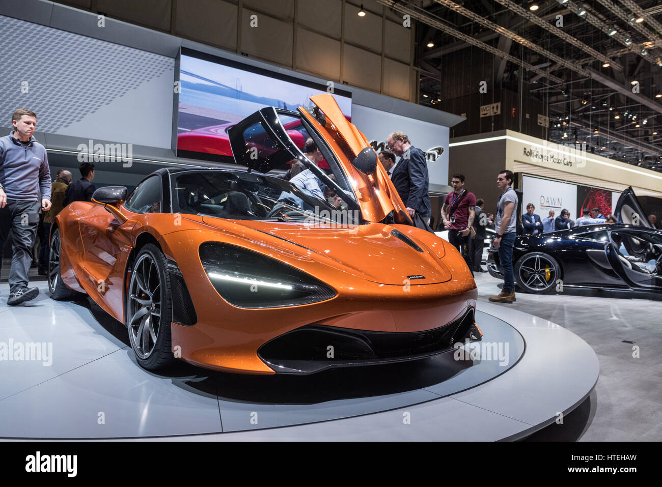 McLaren en Ginebra, Suiza, y el motor show internacional de coches Foto de stock