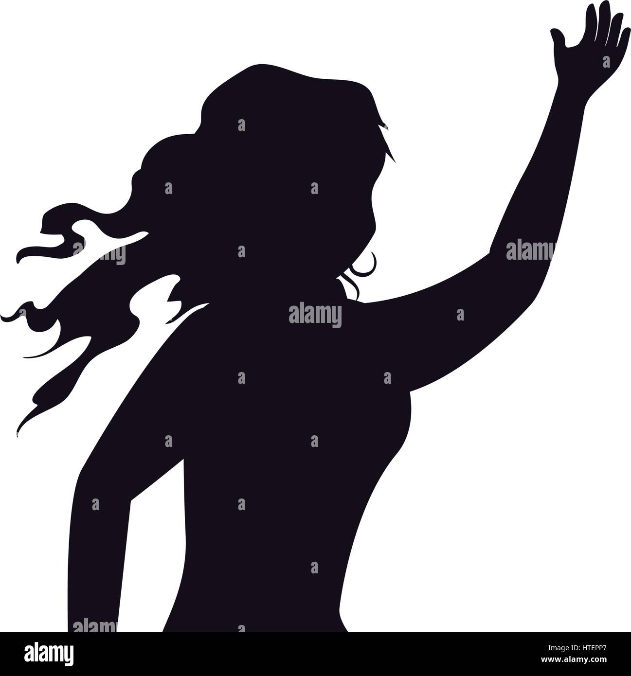 Mujer Silueta Negra Imagen Vector De Stock Alamy