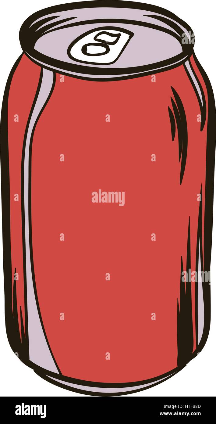 Latas de aluminio rojo en el icono de estilo de dibujos animados  ilustración vectorial aislado Imagen Vector de stock - Alamy