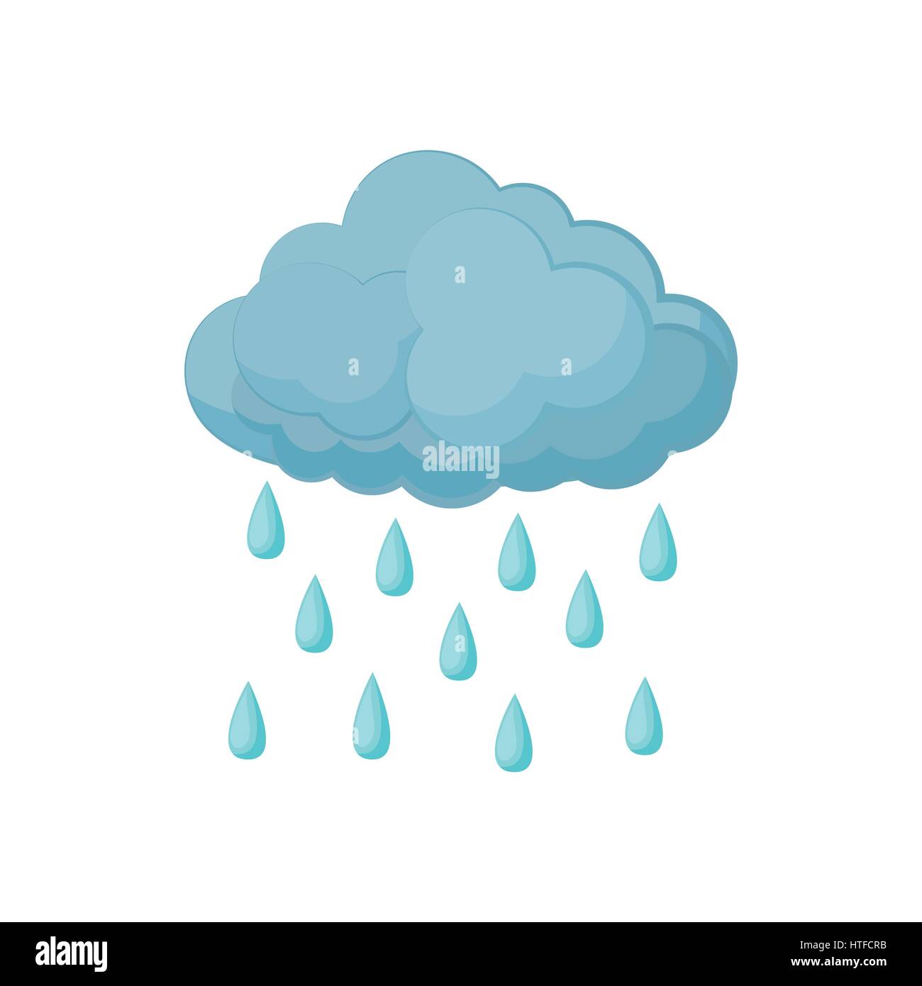 Cloud con gotas de lluvia, el icono de estilo de dibujos animados Imagen  Vector de stock - Alamy