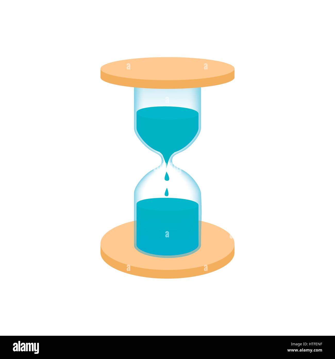 El icono de reloj de arena con gotas de agua, del estilo de dibujos  animados Imagen Vector de stock - Alamy