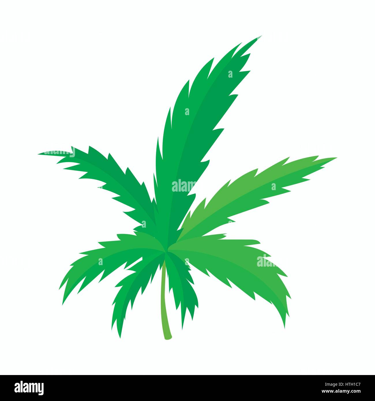 Icono De Hoja De Marihuana Estilo De Dibujos Animados Imagen Vector De Stock Alamy