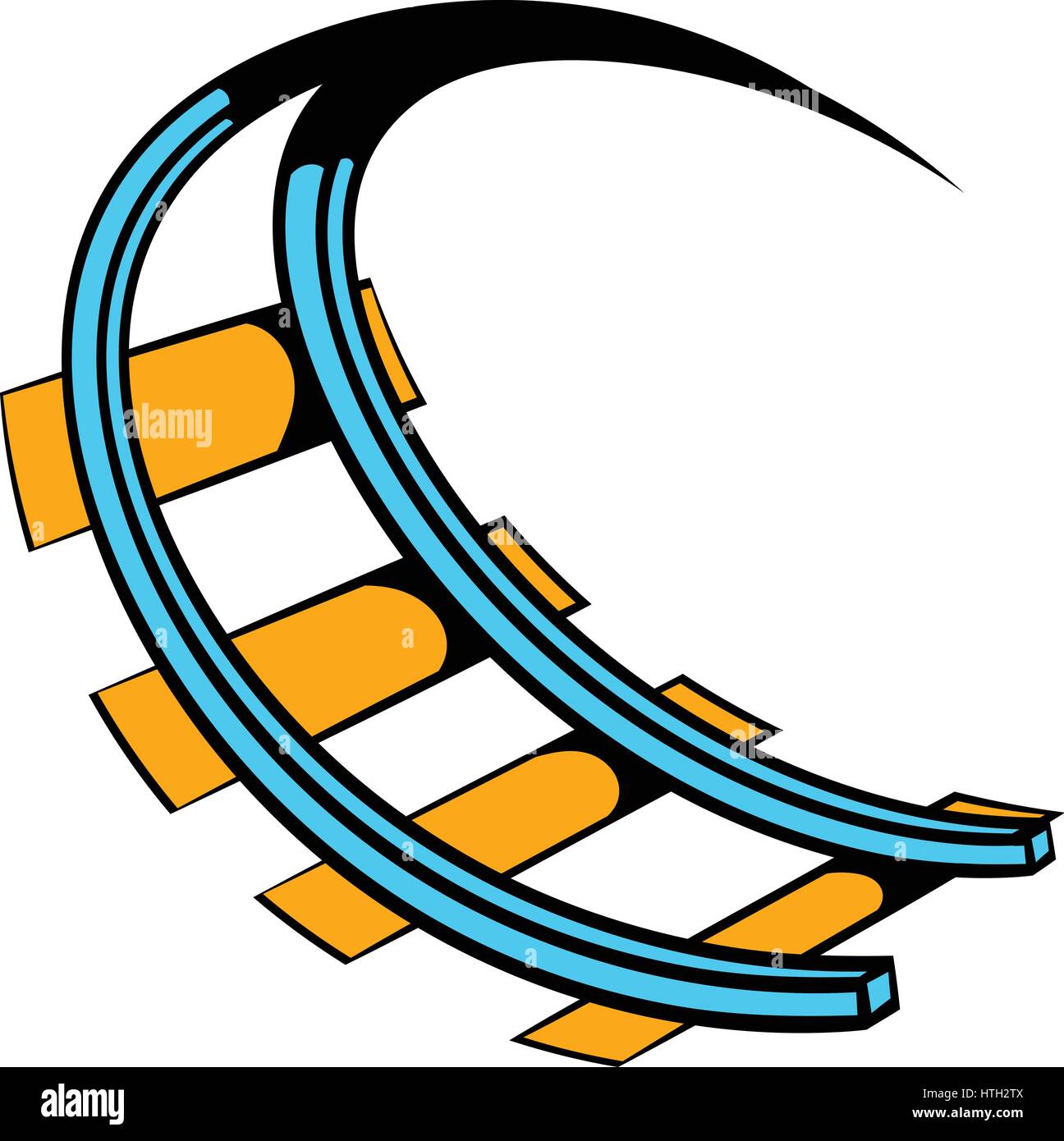 Roller Coaster ride ícono de Cartoon Imagen Vector de stock - Alamy