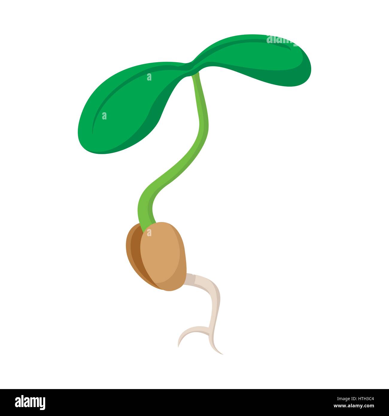 Icono de semillas germinadas, estilo de dibujos animados Imagen Vector de  stock - Alamy
