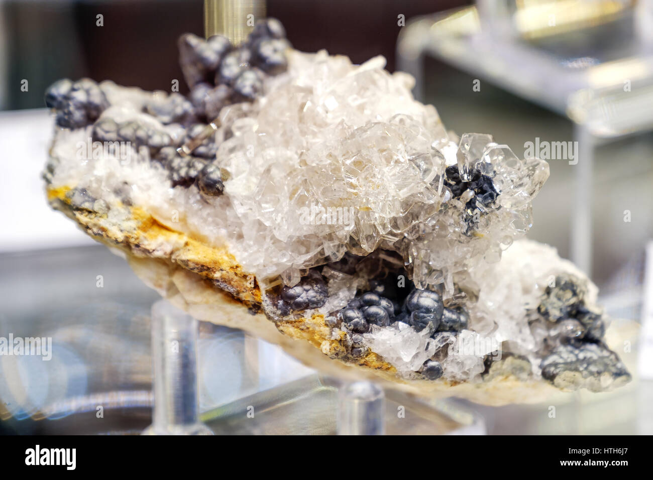 La barita mineral goethita baryte Foto de stock