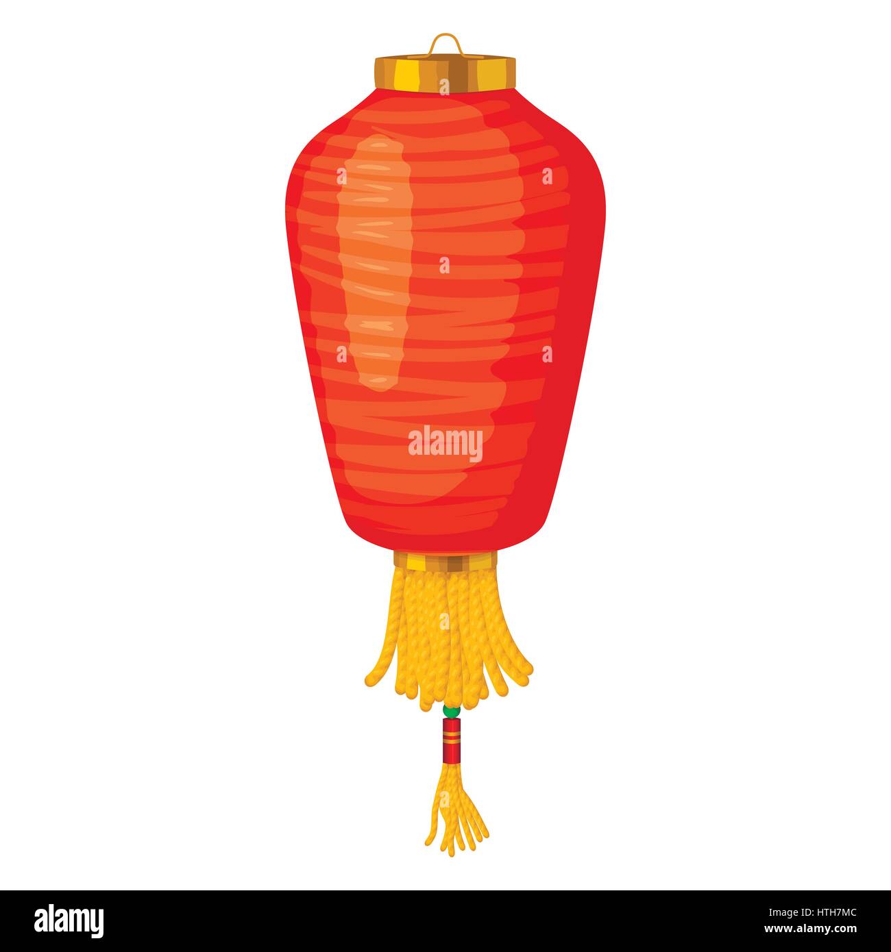 Linterna de papel china roja en el icono de estilo de dibujos animados  Imagen Vector de stock - Alamy