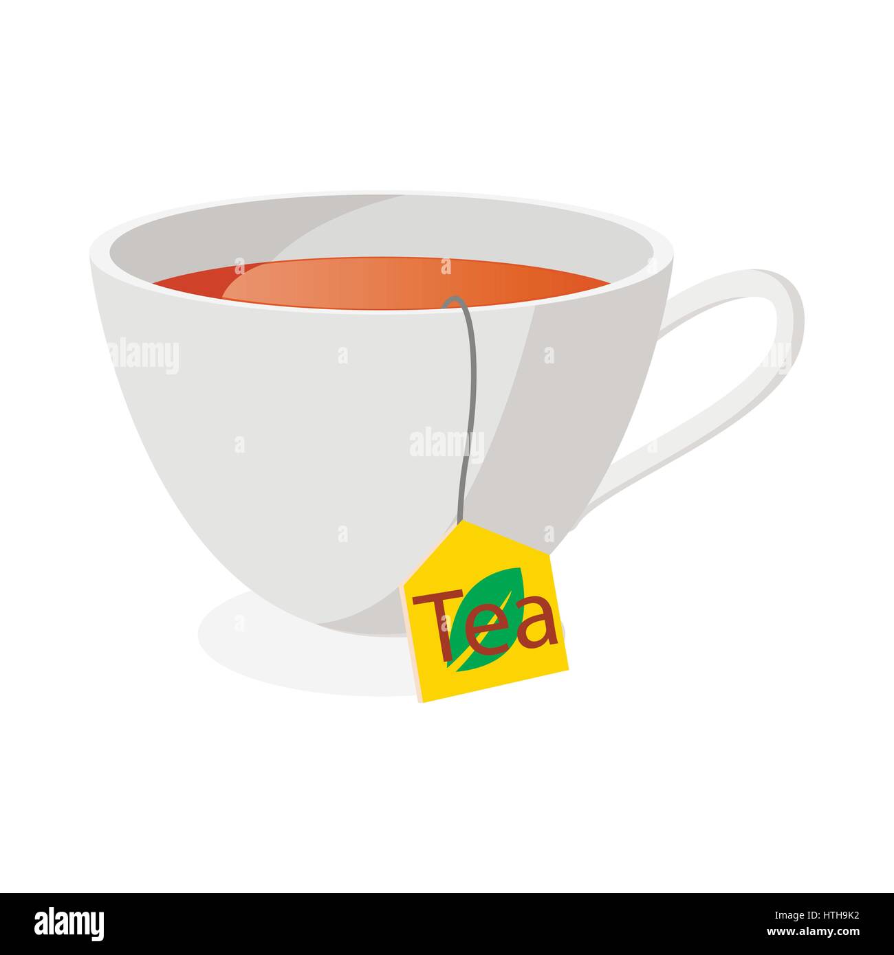 El icono de taza de té, estilo de dibujos animados Imagen Vector de stock -  Alamy