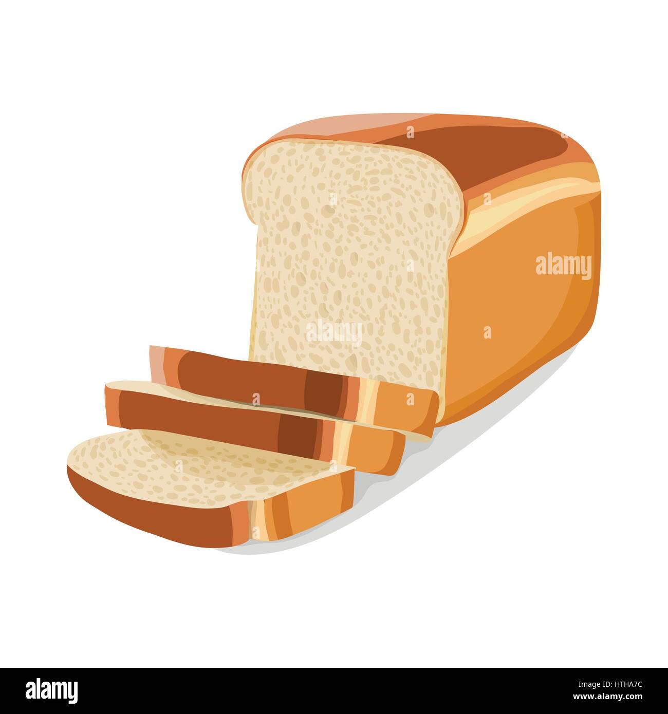 Rebanadas de pan de trigo, el icono de estilo de dibujos animados Imagen  Vector de stock - Alamy