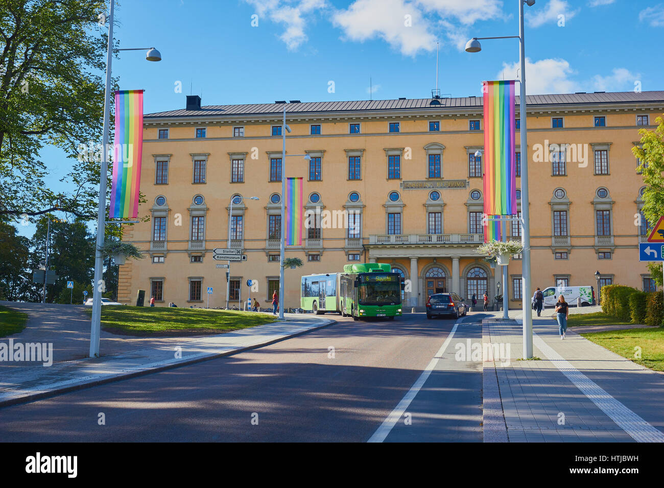 Carolina Rediviva edificio principal de la biblioteca de la Universidad de Uppsala, construido entre 1820-1841, Uppsala, Suecia, Escandinavia Foto de stock