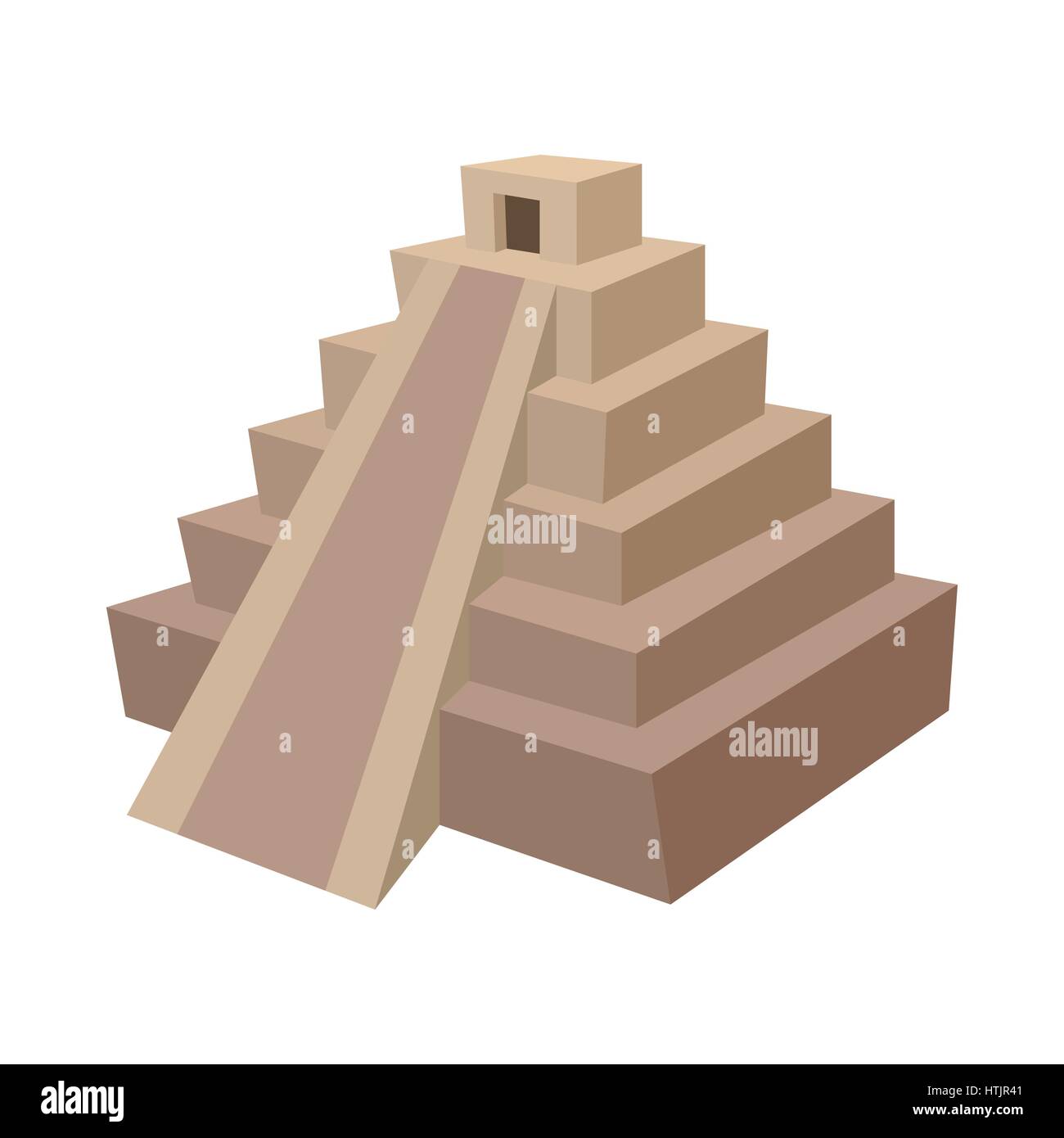 Pirámide maya, México, el icono de estilo de dibujos animados Imagen Vector  de stock - Alamy