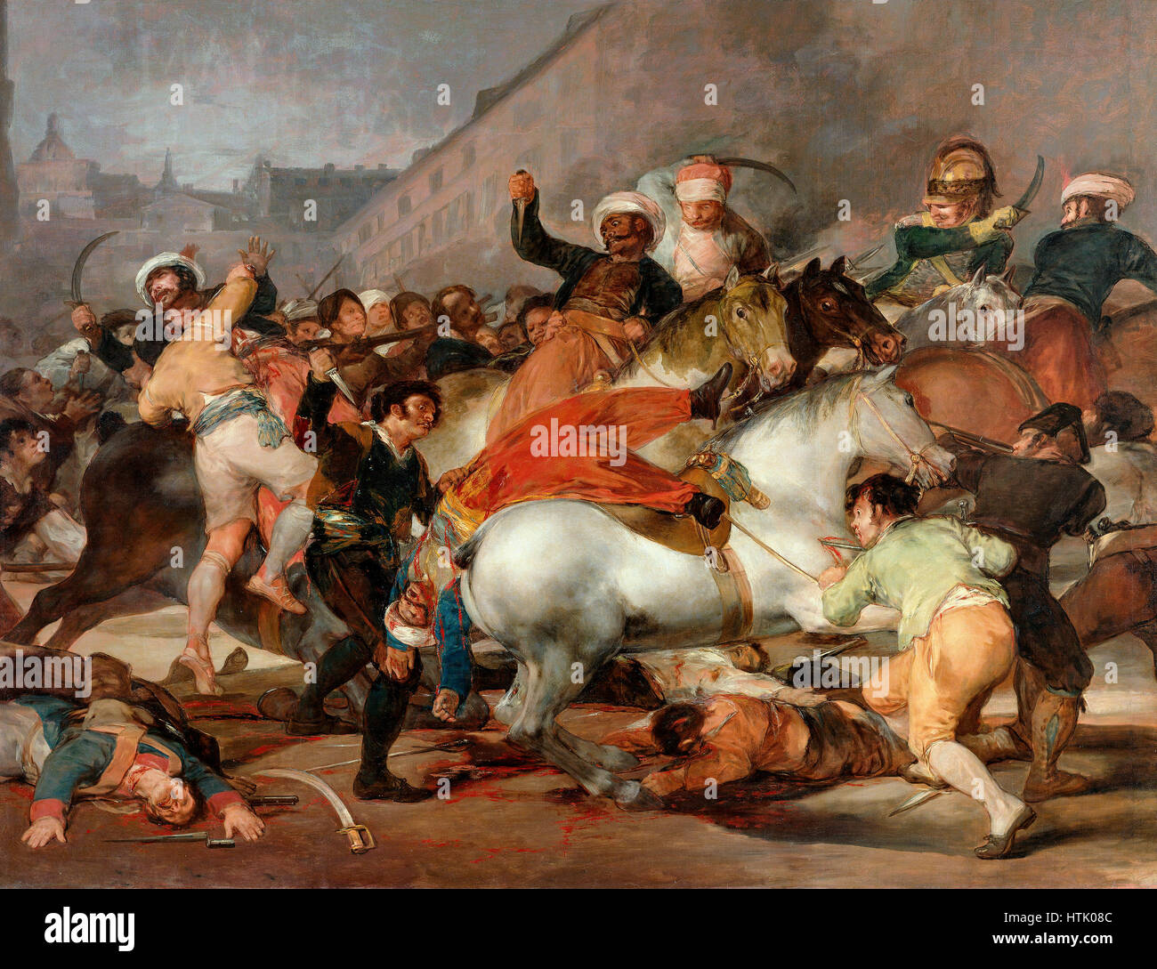 El 2 de mayo de 1808 o la carga de los mamelucos de Francisco de Goya 1814 Foto de stock