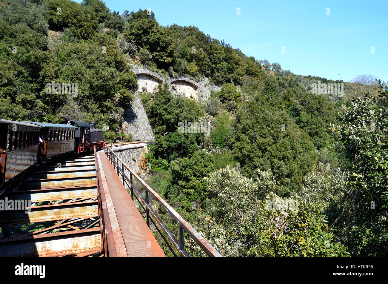 Pilionbahn, Griechenland Foto de stock