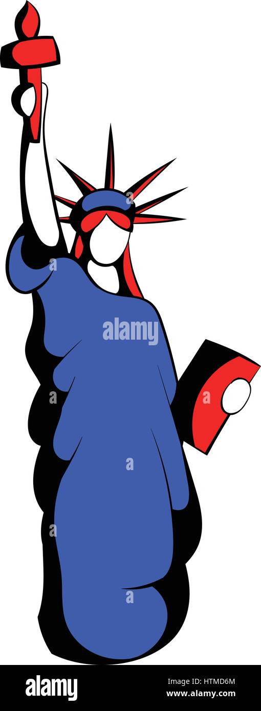 Estatua de la libertad en los EE.UU. Icono Colores bandera Imagen Vector de stock Alamy Estatua de la libertad en los EE.UU. Icono Colores bandera Imagen Vector de stock Alamy