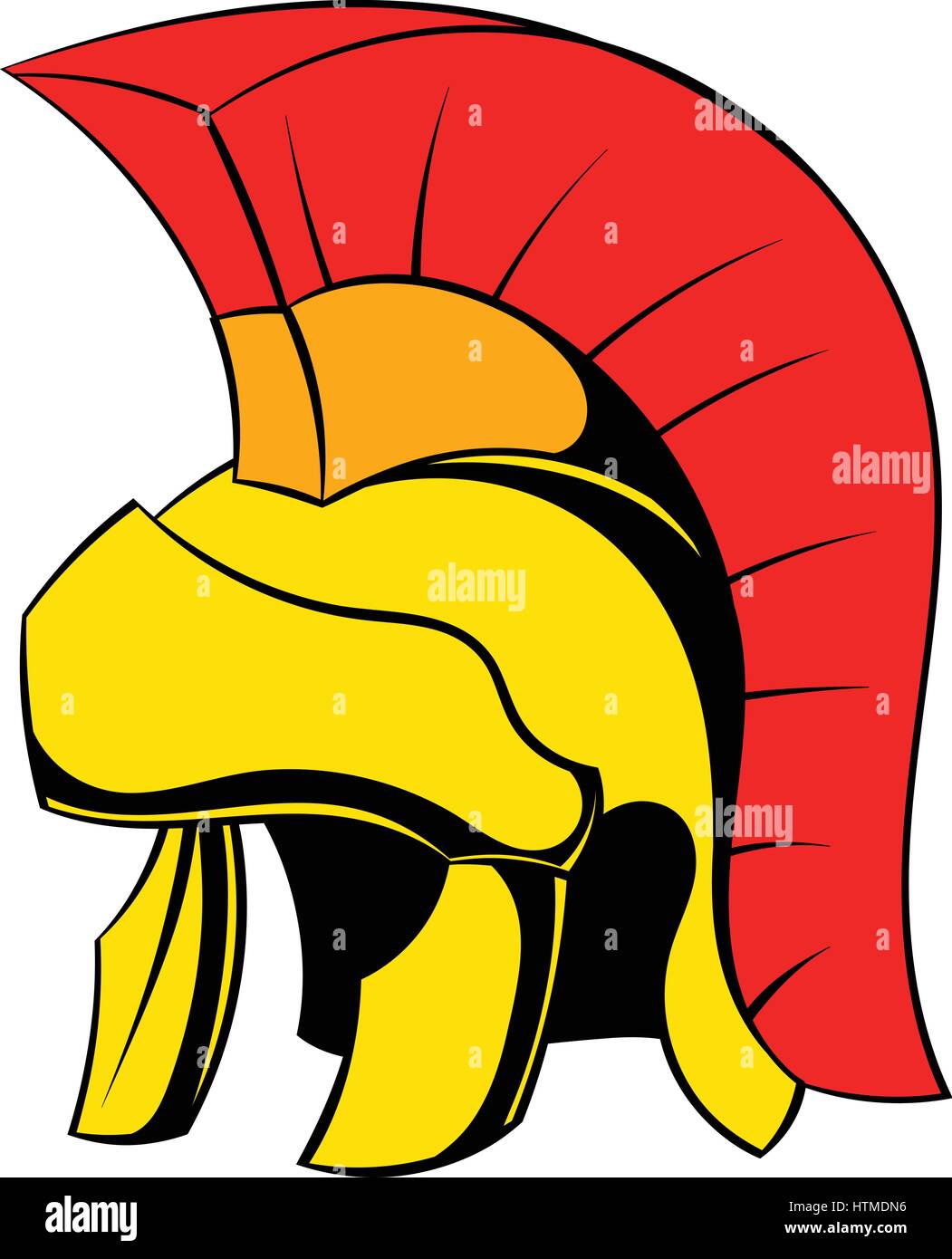 Legionario Romano casco cartoon icono Imagen Vector de stock - Alamy