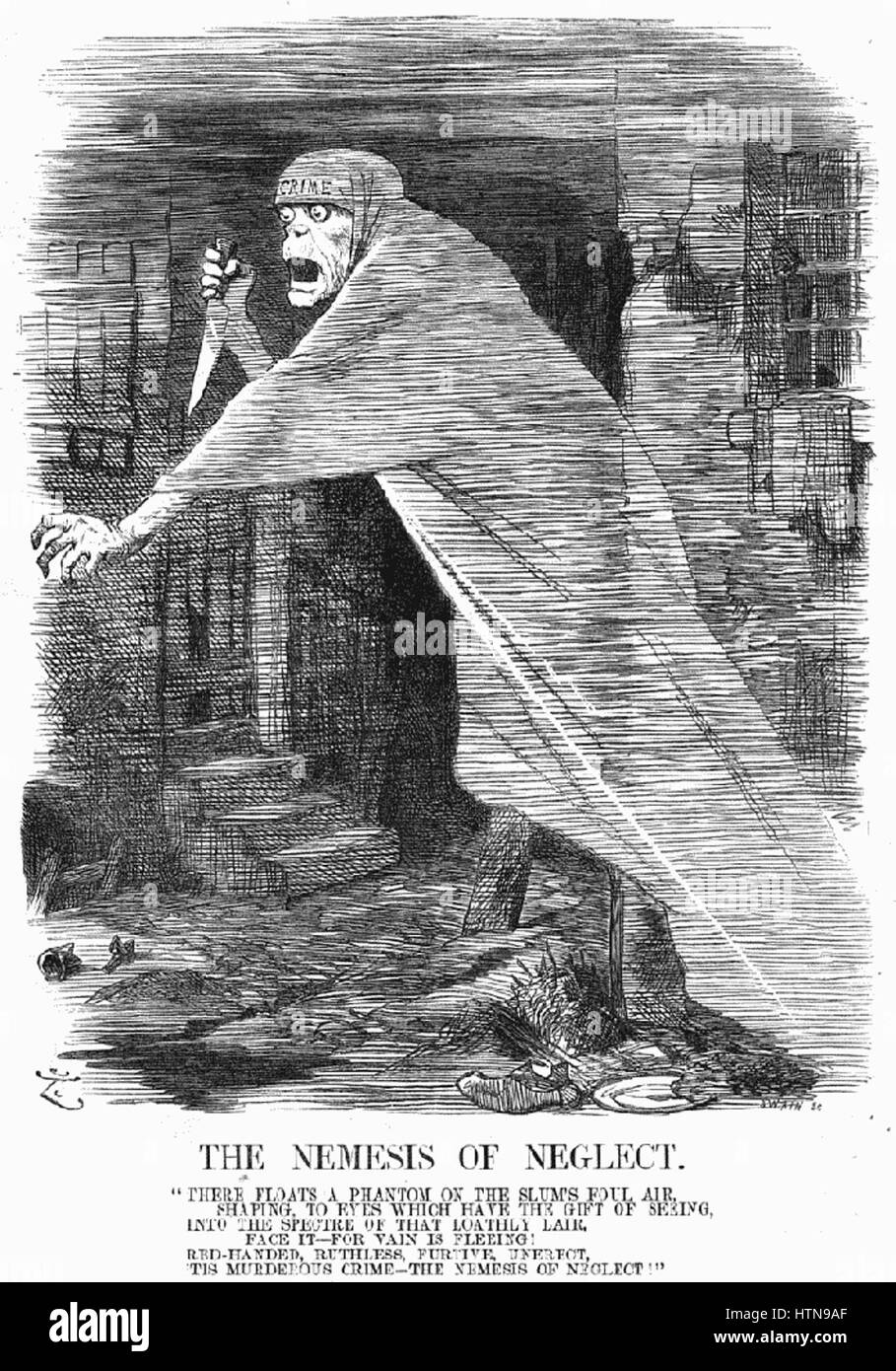 Ponche de dibujos animados por john tenniel Imágenes de stock en blanco