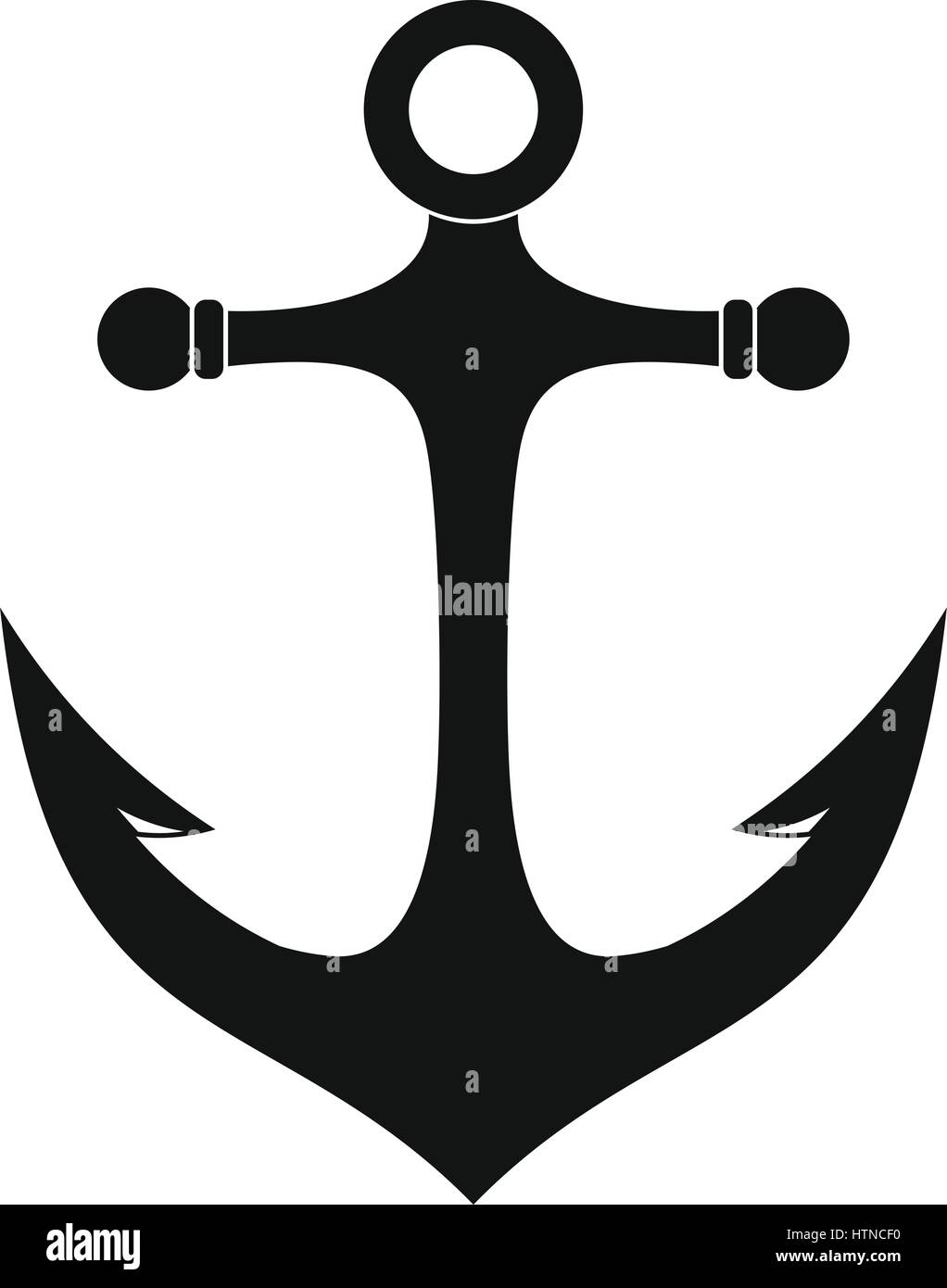 Icono de ancla. Simple ilustración del icono de vector de anclaje para