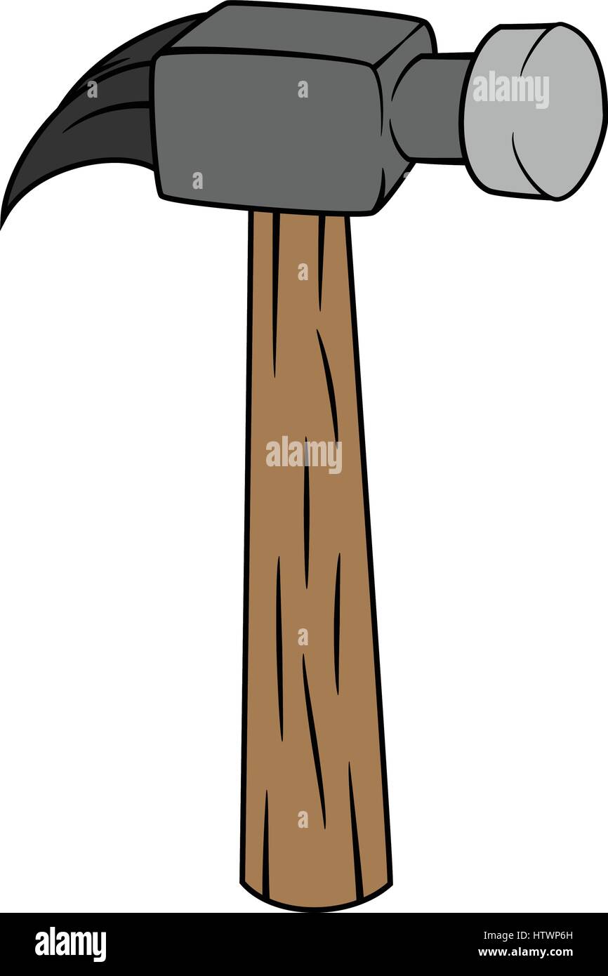 Ilustración de un martillo aislados de dibujos animados. vectoriales 8 Vector de stock - Alamy