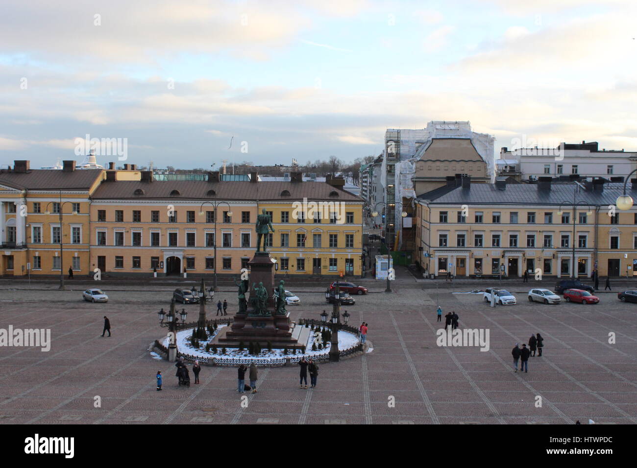 La Plaza del Senado, Helsinki Foto de stock
