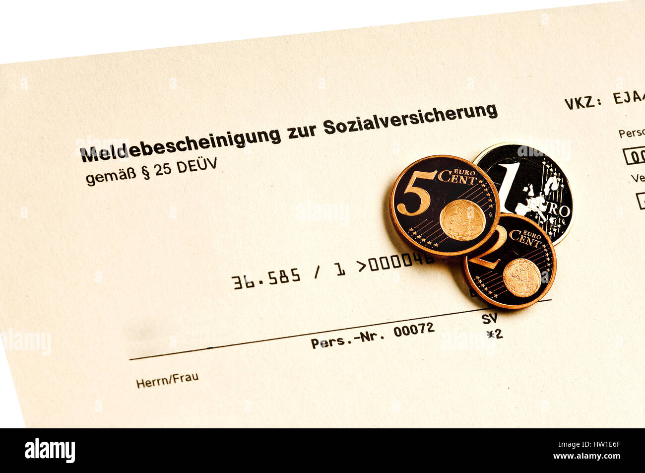 Was Brauche Ich Für Meldebescheinigung Certificado de matriculación, Meldebescheinigung Fotografía de stock