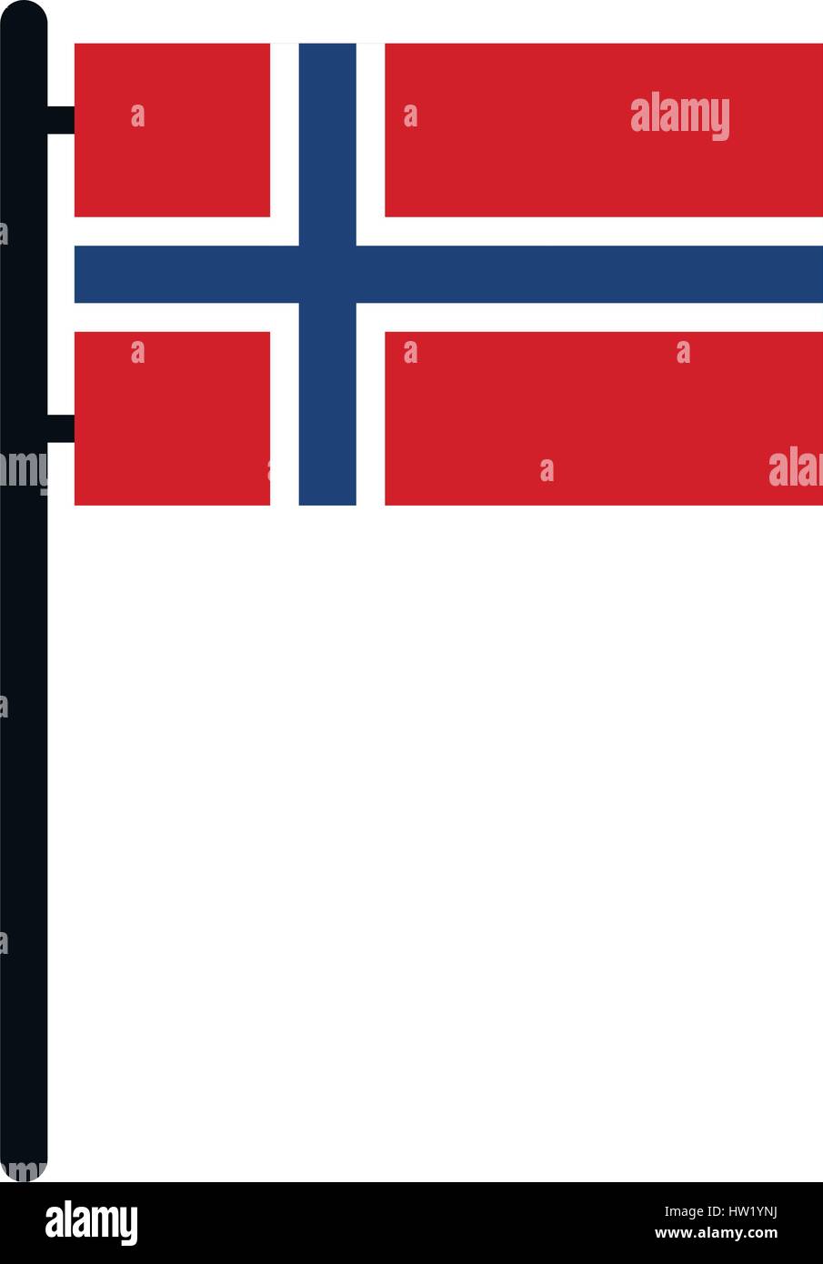 Icono de bandera noruega ilustrado sobre fondo blanco en el vector Ilustración del Vector