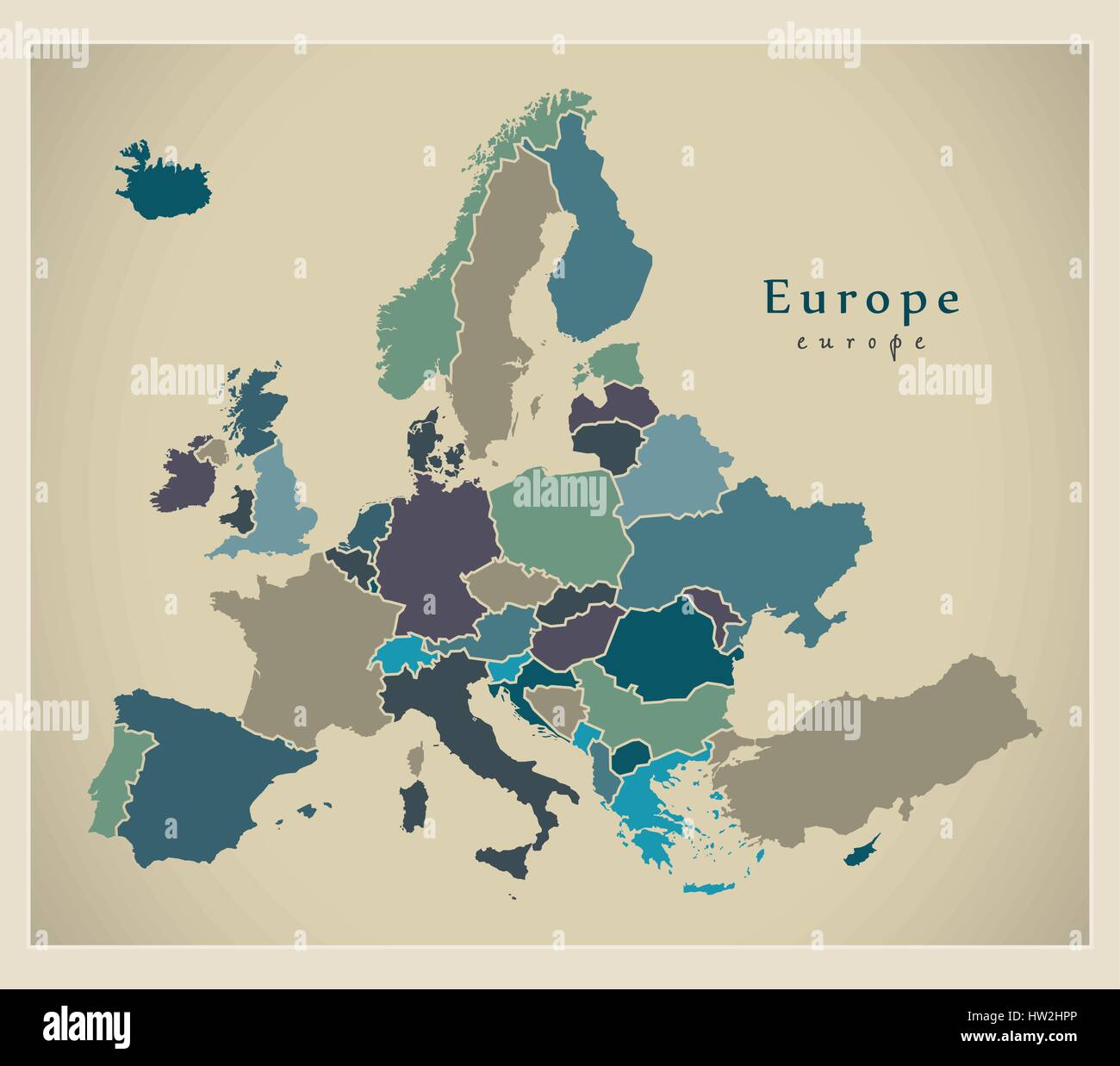 Modern map. Стильная карта Европы. Карта Европы цветная вектор. Mainland Europe. Эволюция Европы арты.