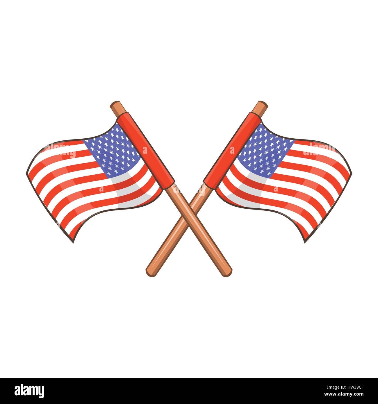 El día de la Independencia de . banderas icono, estilo de dibujos  animados Imagen Vector de stock - Alamy
