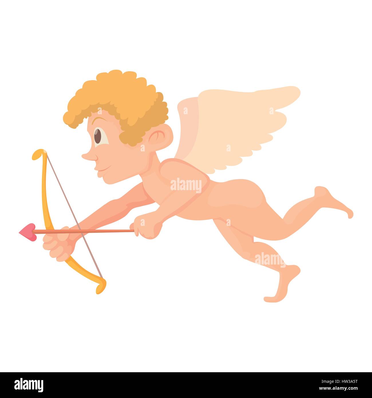Arco Cupido Flecha Ilustración Estilo Dibujos Animados Vector de