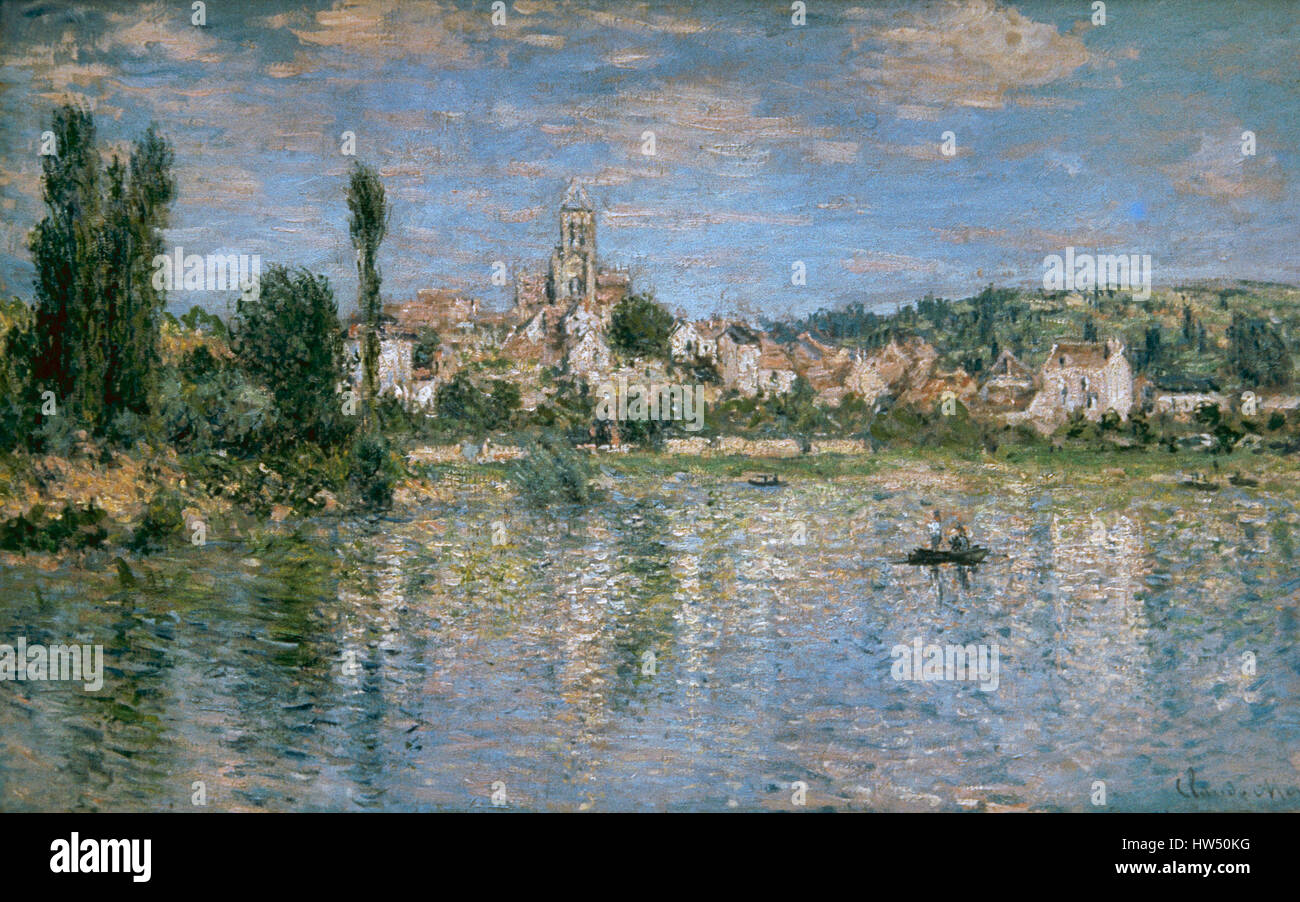 Claude Monet (1840-1926). El pintor francés. El impresionismo. Vetheuil en verano. 1880. Óleo sobre lienzo. Museo Metropolitano de Arte de Nueva York. Estados Unidos. Foto de stock
