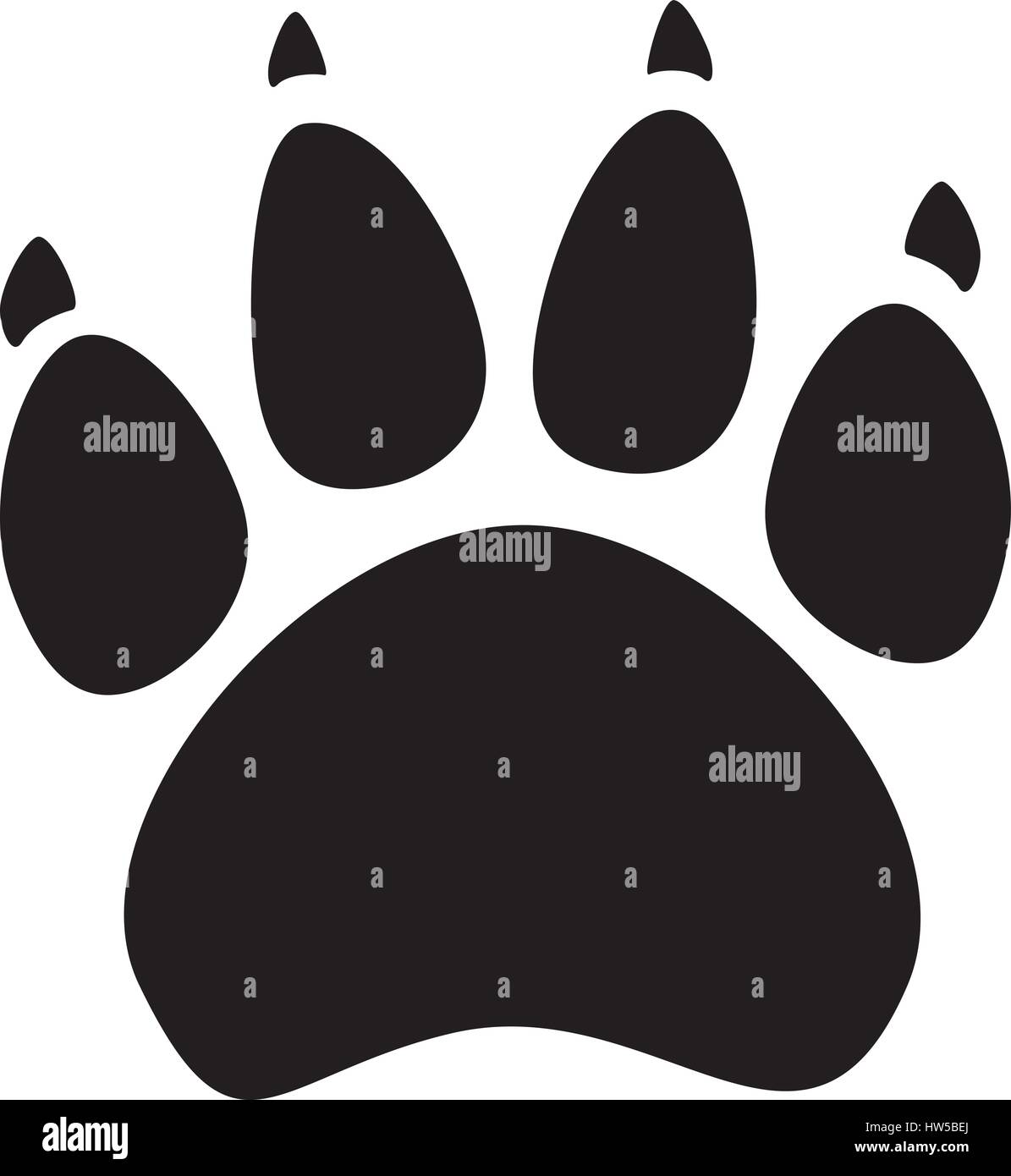 Silueta de huellas de animales de color negro sobre fondo blanco. Perros y  gatos paw icono. Ilustración vectorial Imagen Vector de stock - Alamy