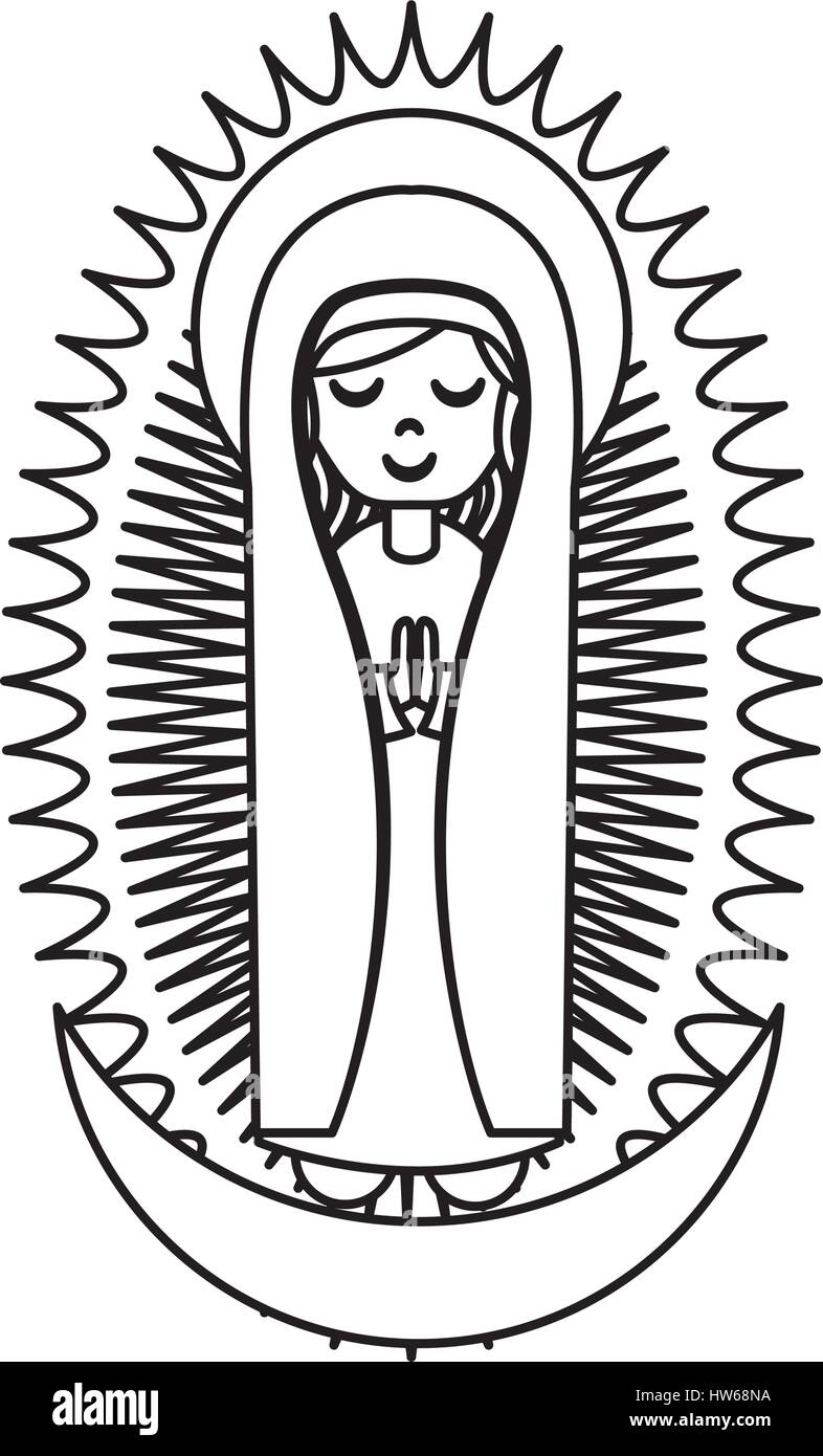 Lindo icono virgen María Imagen Vector de stock - Alamy