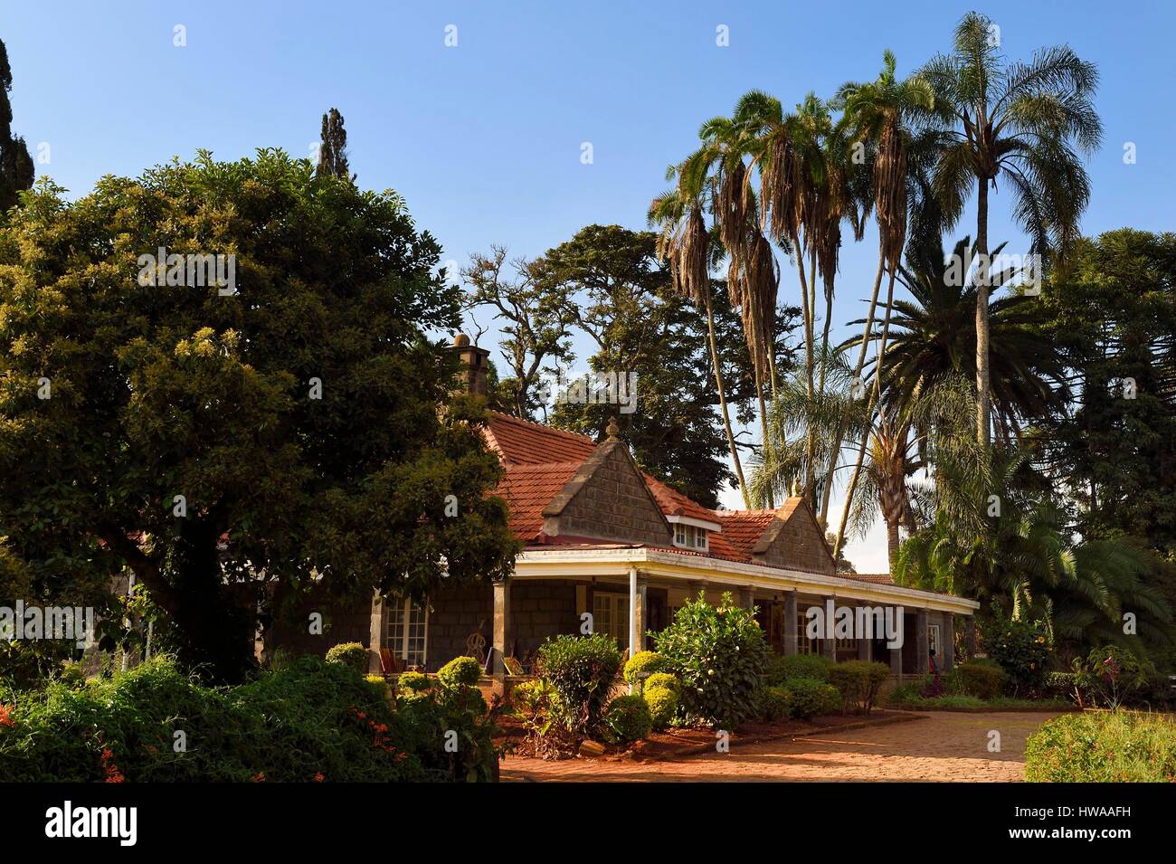 Kenya, Nairobi, la granja de Karen Blixen, cuyas hunsband Bror, fue un amigo de Ernest Hemingway Foto de stock