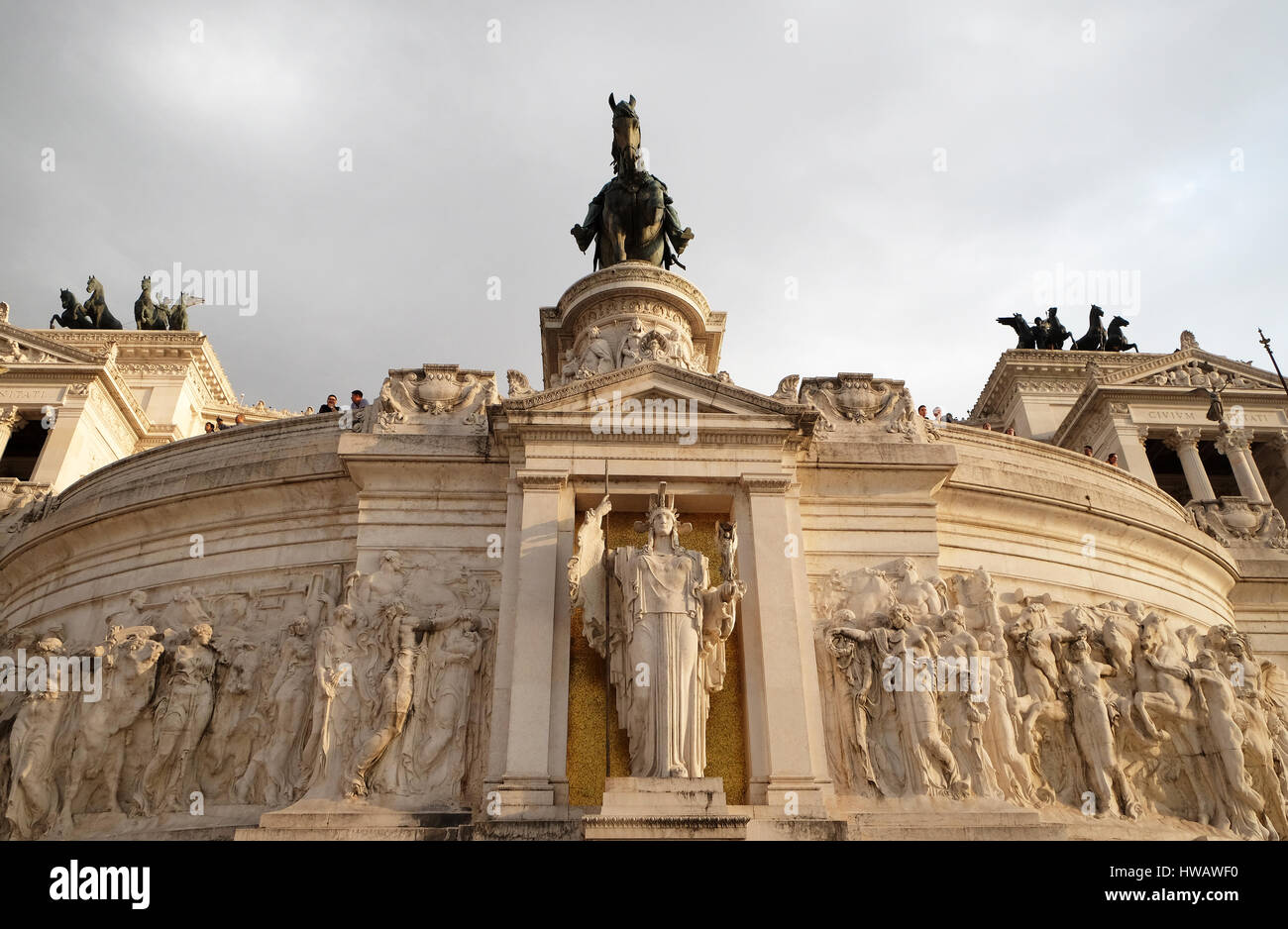 Altare della Patria, Plaza Venecia, Roma, Italia, 01 de septiembre, 2016. Foto de stock