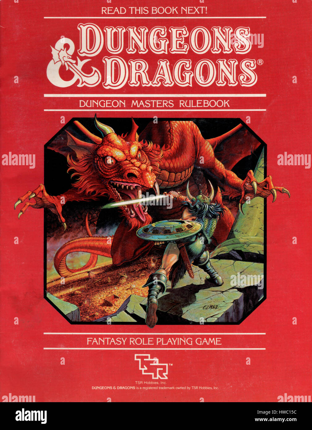 Calabozos y Dragones Dungeon Masters regla libro publicado como parte de un  pack de inicio de D&D en 1983. El juego fue diseñado por Gary Gygax y Dave  Arneson y publicado en