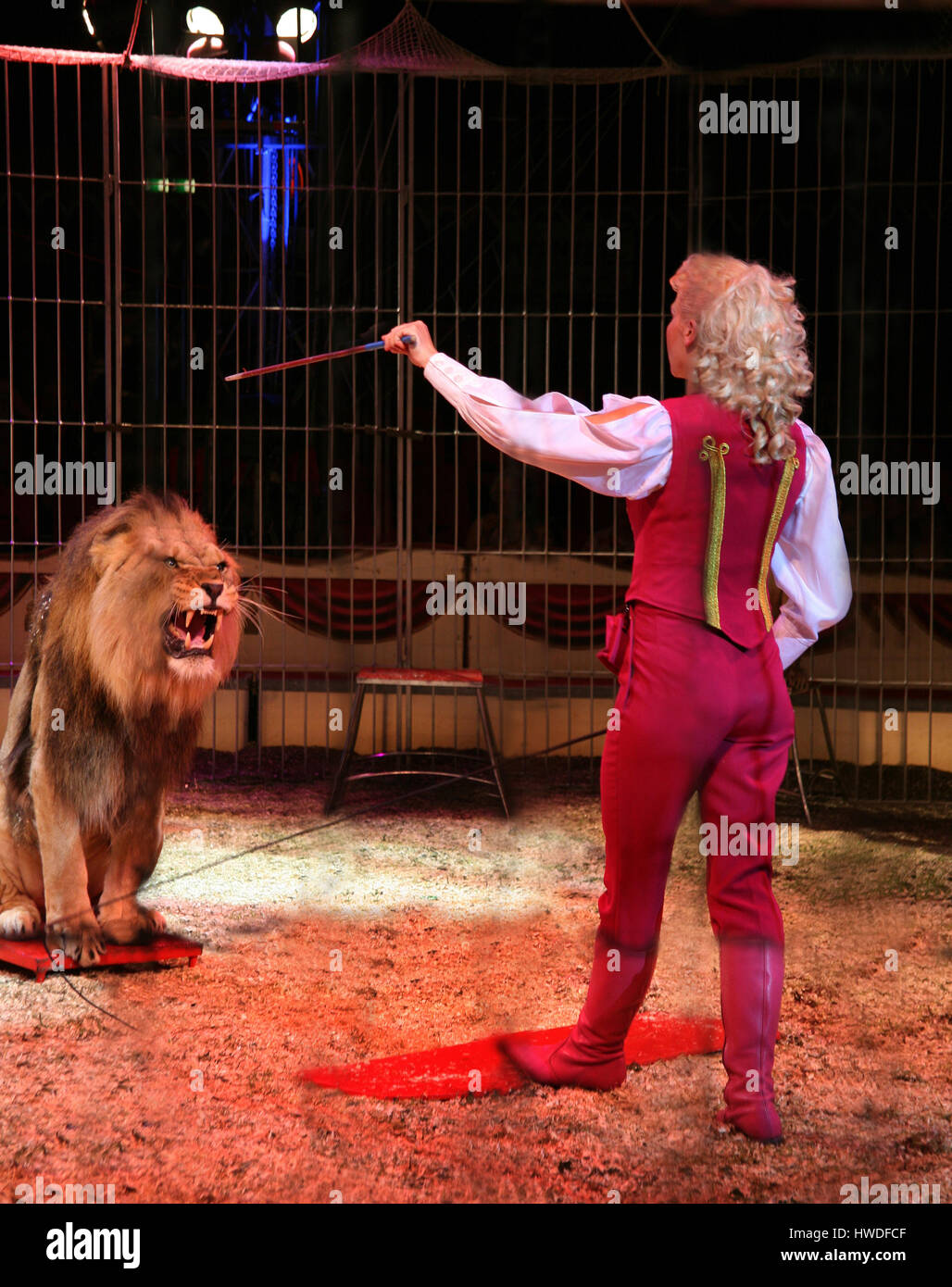 Domador de leones en Circo Renz Fotografía de stock - Alamy
