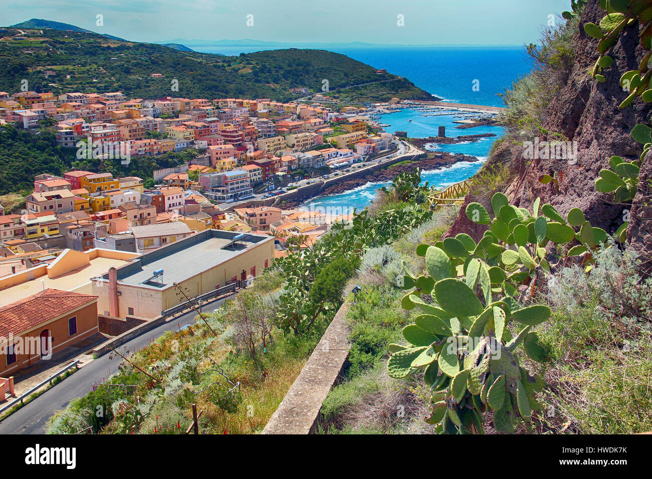 Ciudad Medieval de Castelsardo en Cerdeña, Italia Foto de stock