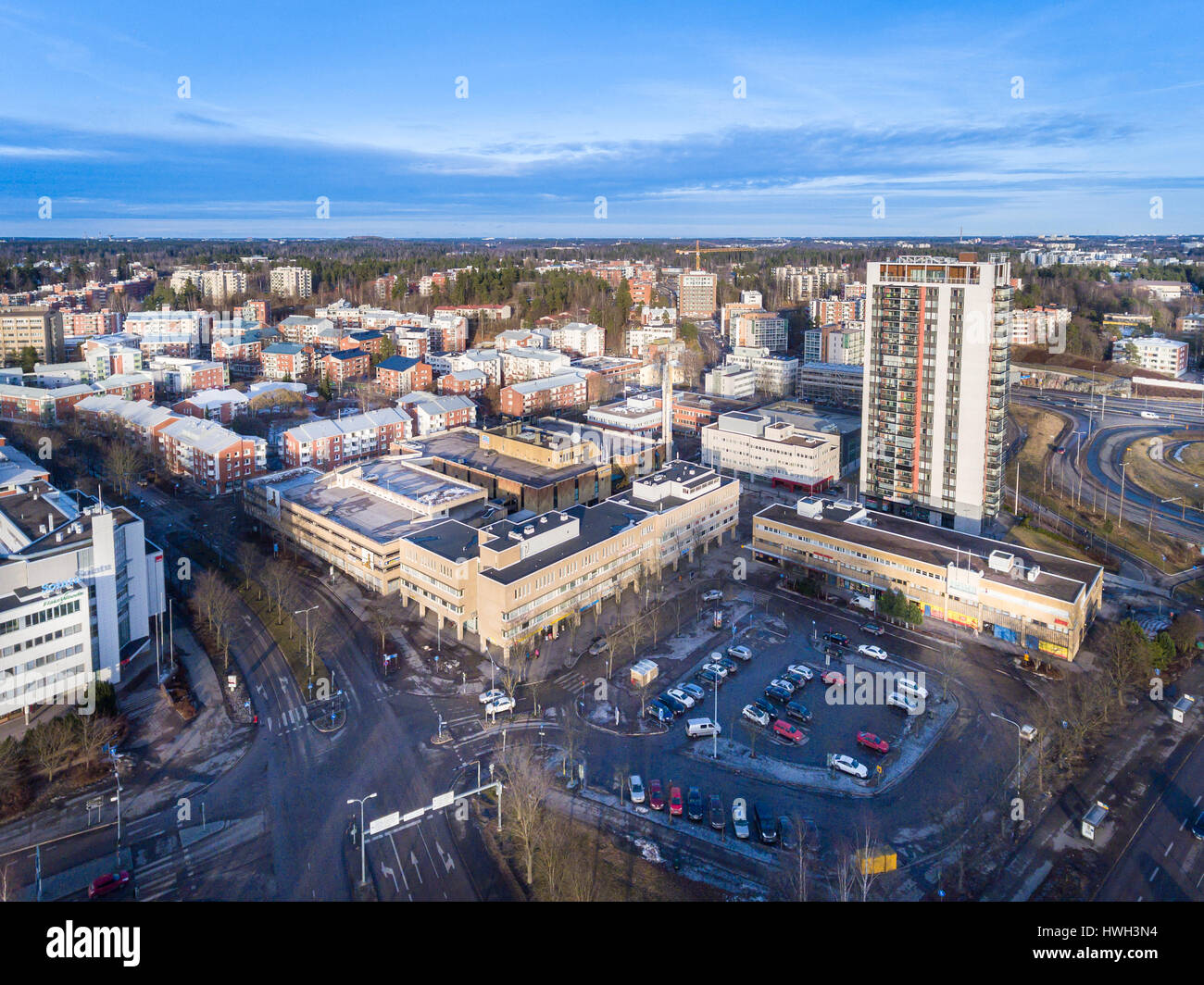 Vista aérea de la ciudad de Espoo, Finlandia Fotografía de stock Alamy