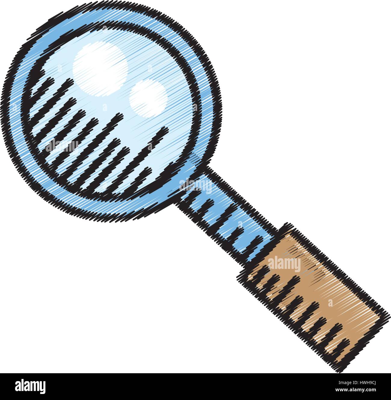 Lupa de búsqueda buscar internet boceto Imagen Vector de stock - Alamy