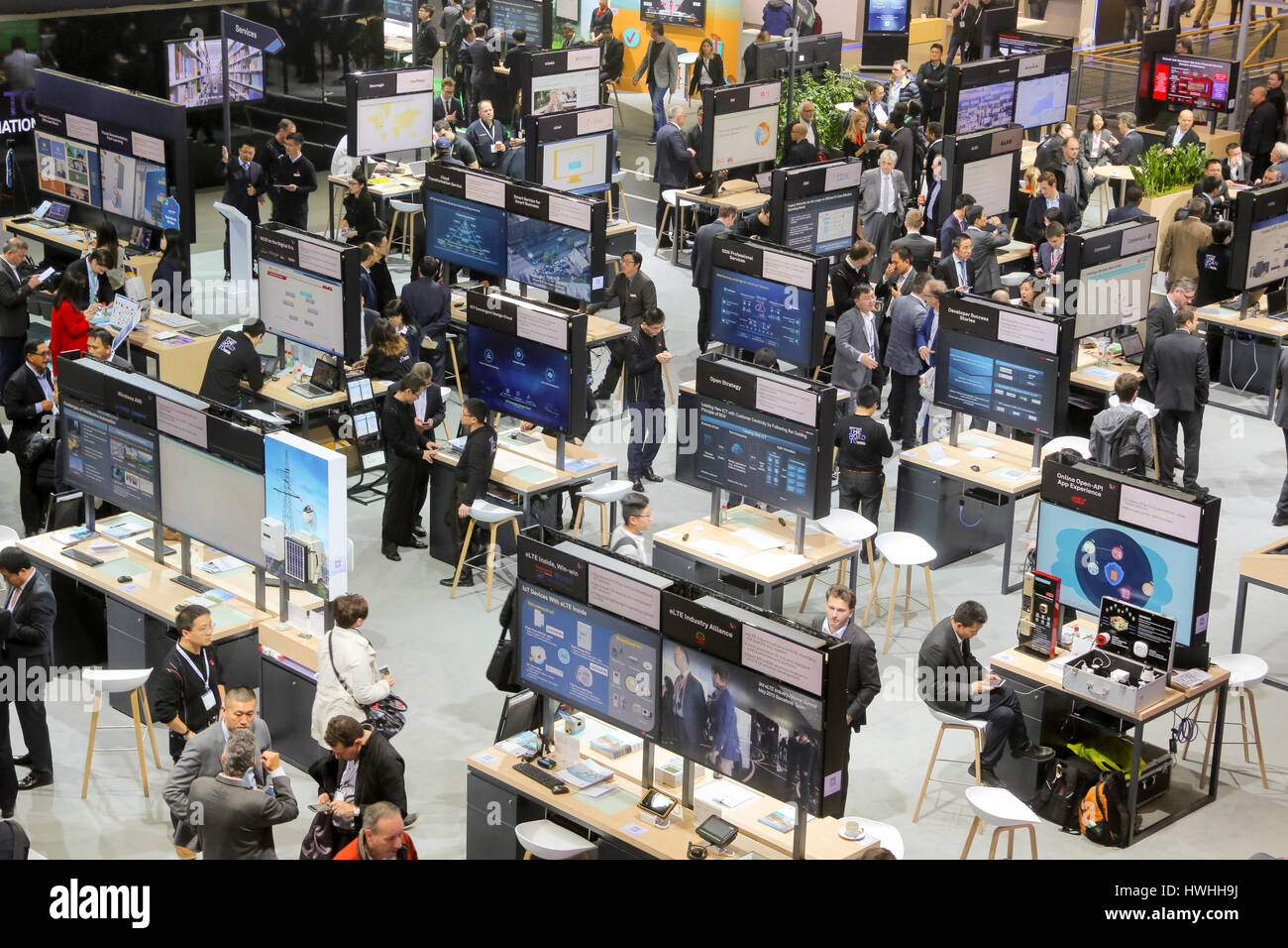Hannover, Alemania, 20 de marzo de 2017 - feria de tecnología digital CeBIT 2017 Foto de stock