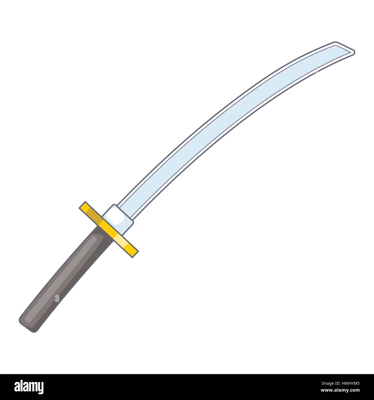 Japón espada katana icono, estilo de dibujos animados Imagen Vector de  stock - Alamy